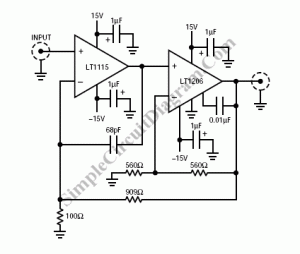 Audio Line Driver – Simple Circuit Diagram