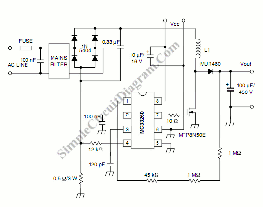Compact Power Factor Controller – Simple Circuit Diagram