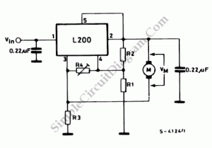 L200 DC Motor Speed Control – Simple Circuit Diagram
