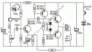 1 transistor amplifier circuit