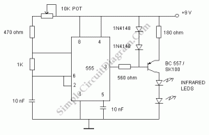 TV Remote Control Jammer – Simple Circuit Diagram