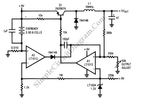 Low-Power Switching Regulator | Simple Circuit Diagram