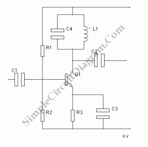 Tuned Transistor RF Amplifier – Simple Circuit Diagram