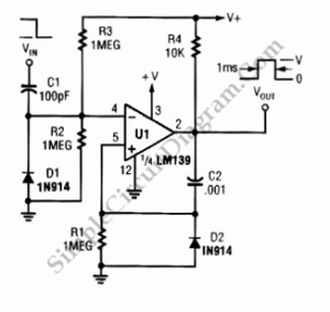 LM139 One-Shot Multivibrator – Simple Circuit Diagram